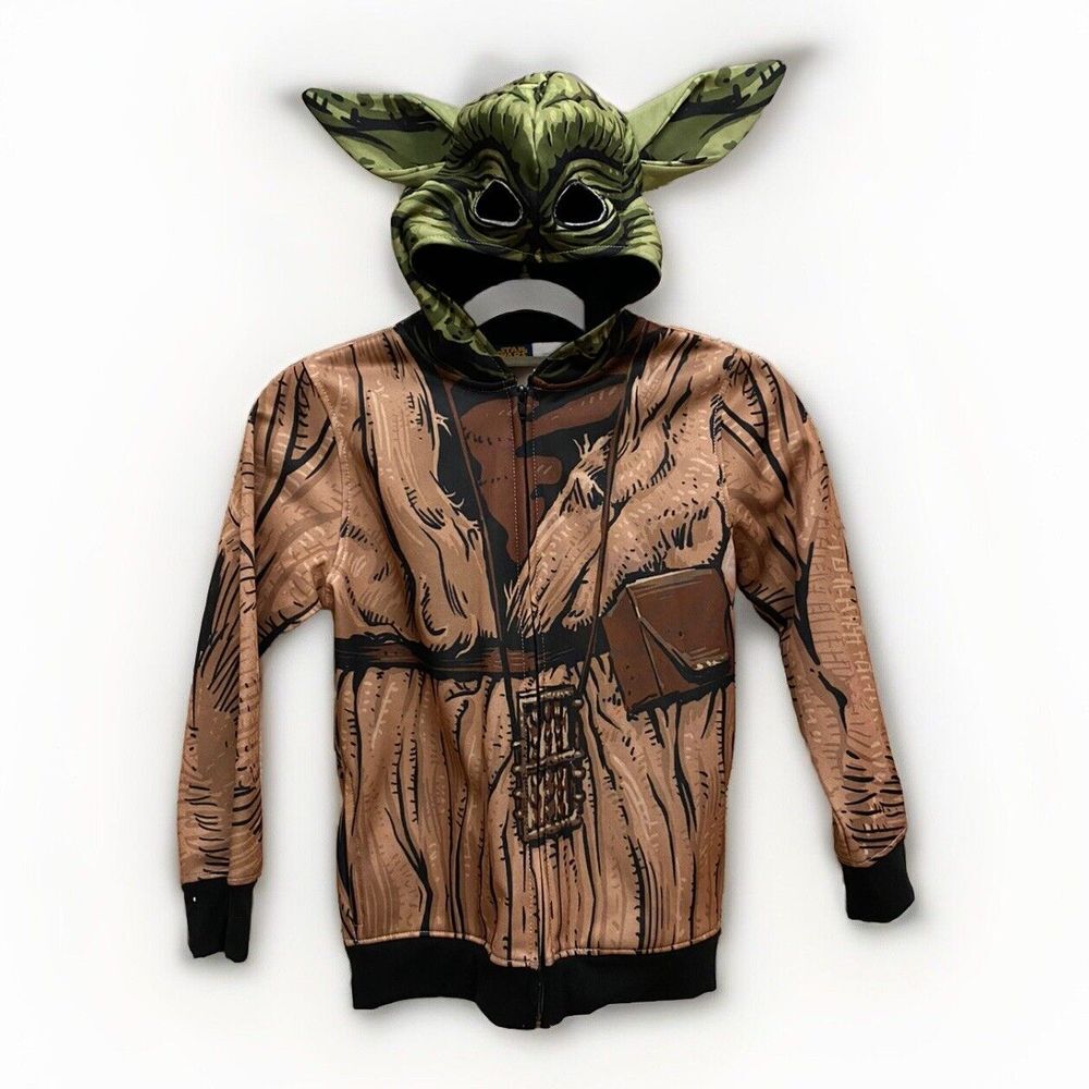 Star Wars Yoda  Sublimated Zip Costume Hoodie Christmas NWOT S-check Measurement
